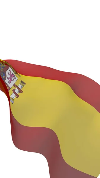 Flaga Hiszpanii Oficjalny Symbol Państwa Królestwa Hiszpanii Koncepcja Strony Internetowe — Zdjęcie stockowe