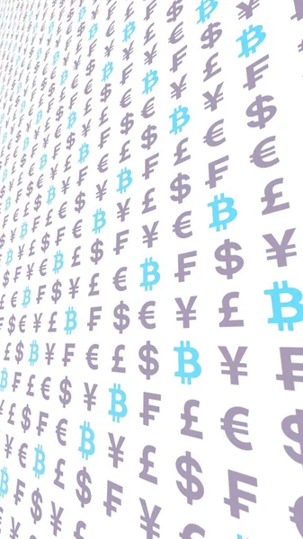 Bitcoin Monnaie Sur Fond Blanc Symbole Crypto Monnaie Numérique Concept — Photo