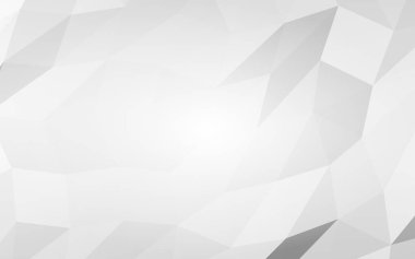 Beyaz soyut arka plan. Lowpoly arka planı. Buruşmuş kağıt. 3B illüstrasyon