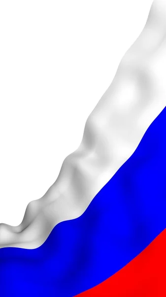 Integetett Zászlaja Orosz Föderáció Nemzeti Orosz Állam Jelképe Illusztráció — Stock Fotó