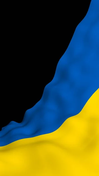 Die Fahne Der Ukraine Auf Dunklem Hintergrund Nationalflagge Und Staatsfahne — Stockfoto