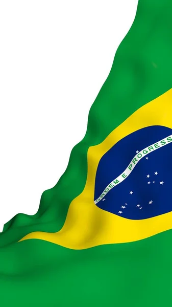 Flagge Brasiliens Schwenkend Ordem Progresso Ordnung Und Fortschritt Rio Janeiro — Stockfoto