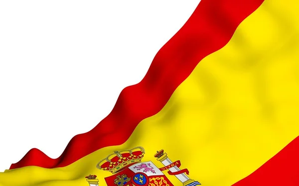 Bandeira Espanha Símbolo Oficial Estado Reino Espanha Conceito Web Páginas — Fotografia de Stock