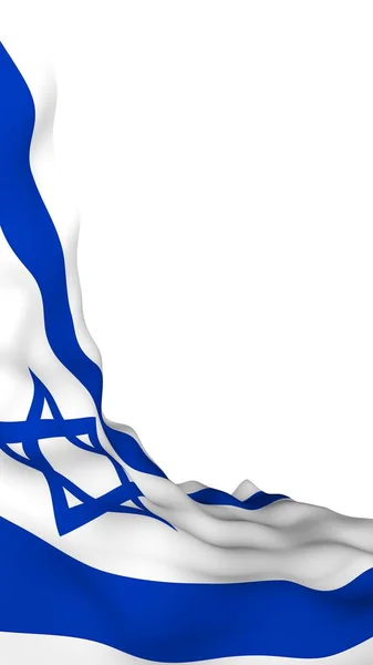 Die Flagge Israels Staatssymbol Des Staates Israel Ein Blauer Davidstern — Stockfoto