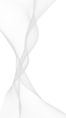 Beyaz soyut arka plan. Dalgalanan beyaz eşarp. Rüzgâr gibi esiyor. 3B illüstrasyon