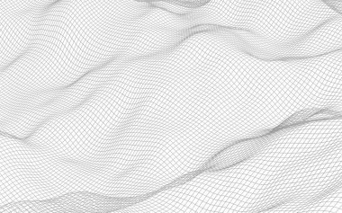 Beyaz arka planda soyut manzara. Siber uzay şebekesi. merhaba teknoloji ağı. 3d illüstrasyon