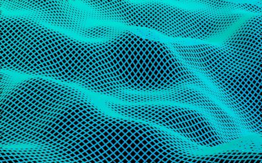 Karanlık bir arka plan üzerinde soyut manzara. Siber uzay şebekesi. merhaba teknoloji ağı. 3d illüstrasyon