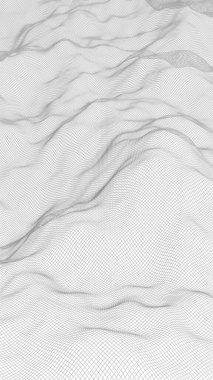Beyaz arka planda soyut manzara. Siber uzay şebekesi. merhaba teknoloji ağı. 3d illüstrasyon