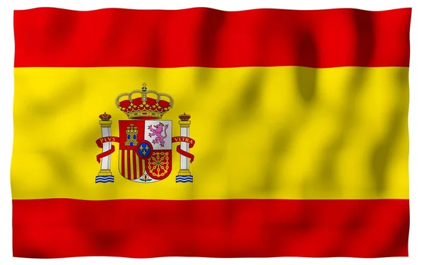 Spanyol Zászló Spanyol Királyság Hivatalos Állami Szimbóluma Koncepció Web Sportoldalak — Stock Fotó
