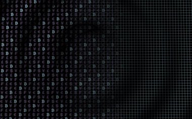 Bitcoin geçmişi. Şifreli para birimi 3 boyutlu illüstrasyon. Dijital para birimi sembolü. İş konsepti. Madencilik, geliştirme, kripto ticareti