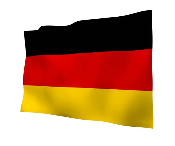 Bandera Alemania Ilustración Gran Formato Símbolo Estatal República Federal Alemania —  Fotos de Stock