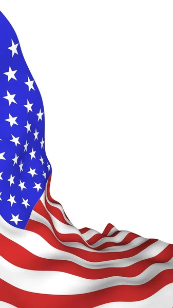Ondeando Bandera Los Estados Unidos América Estrellas Rayas Símbolo Estatal — Foto de Stock