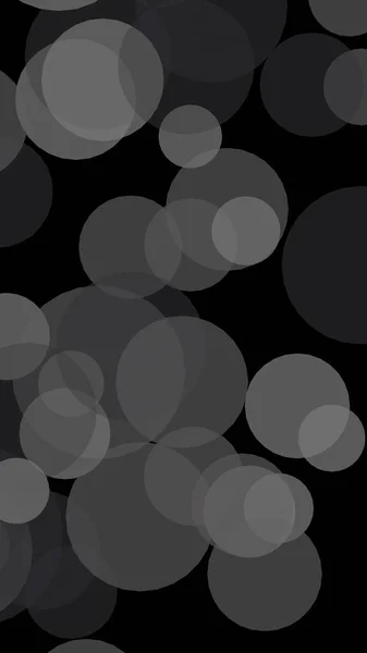 暗い背景に灰色の半透明の円 3Dイラスト — ストック写真
