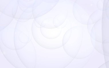 Soyut beyaz arkaplan. Arkaplanda şeffaf kabarcıklar var. 3B illüstrasyon