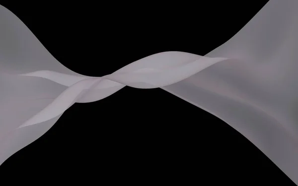 Абстрактная Волна Шарф Яркая Лента Черном Фоне Абстрактный Дым Воздушный — стоковое фото