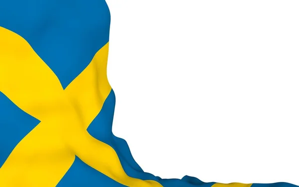 Die Flagge Schwedens Offizielles Staatssymbol Des Königreichs Schweden Ein Blaues — Stockfoto