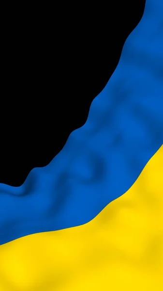 Drapeau Ukraine Sur Fond Sombre Drapeau National Enseigne État Bicolore — Photo