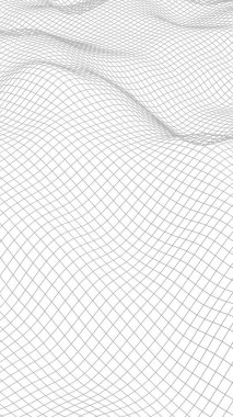 Beyaz arka planda soyut manzara. Siber uzay şebekesi. merhaba teknoloji ağı. 3d illüstrasyon