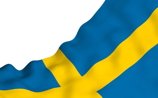 Vlag Van Zweden Officieel Staatssymbool Van Het Koninkrijk Zweden Een — Stockfoto