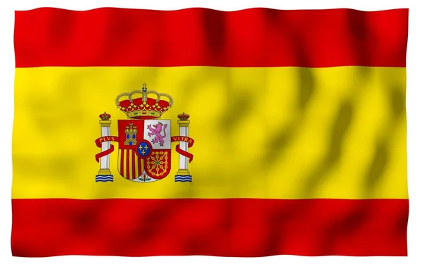 Spanya Bayrağı Spanya Krallığının Resmi Devlet Sembolü Kavram Web Spor — Stok fotoğraf