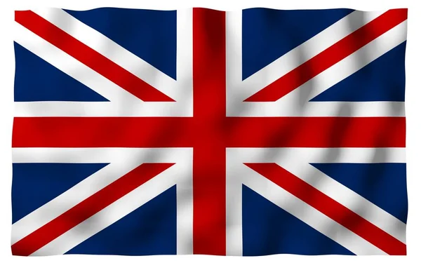 Bandeira Acenando Grã Bretanha Bandeira Britânica Reino Unido Grã Bretanha — Fotografia de Stock