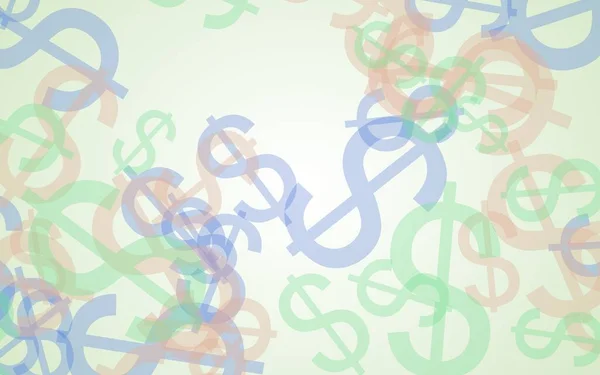 Semne Dolar Translucide Multicolore Fundal Alb Ilustrație — Fotografie, imagine de stoc