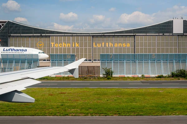 2019 Frankfurts Flygplats Tyskland Airbus Lufthansa Technik Underhållshangar Drivs Fraport — Stockfoto