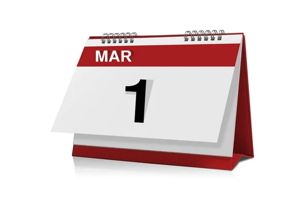 Desktop-Kalender für März — Stockfoto
