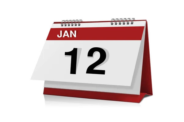 Enero calendario aislado —  Fotos de Stock