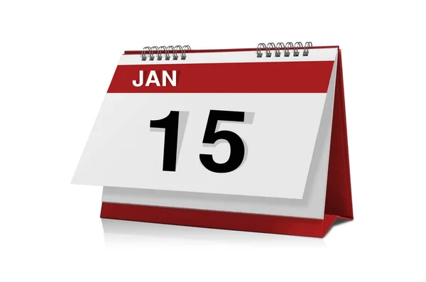 分離された 1 月カレンダー — ストック写真