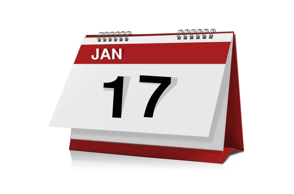 Januarkalender isoliert — Stockfoto