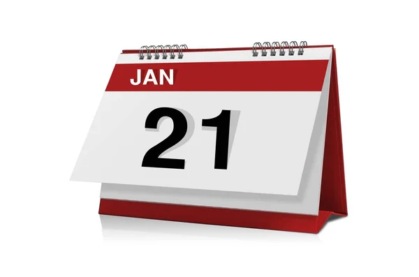 Calendário de janeiro isolado — Fotografia de Stock