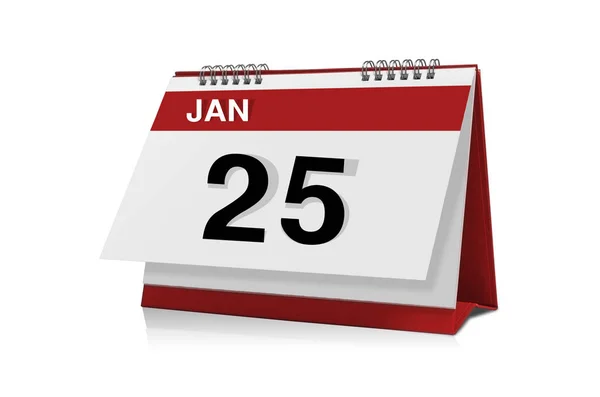 分離された 1 月カレンダー — ストック写真