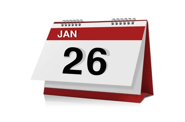 Januarkalender isoliert — Stockfoto