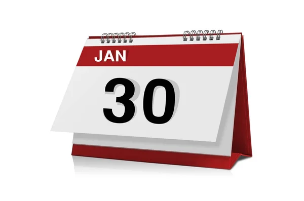 Januarkalender isoliert — Stockfoto