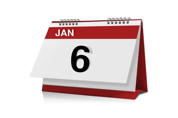 Calendário de janeiro isolado — Fotografia de Stock