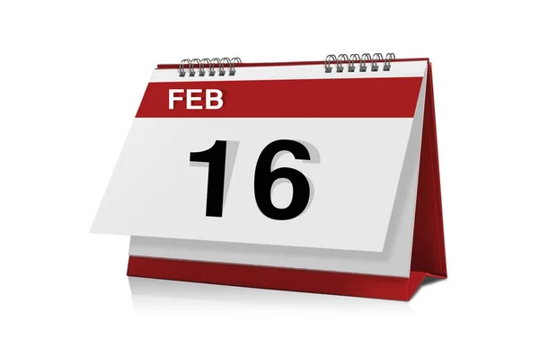 February  desktop calendar — Stock Photo, Image