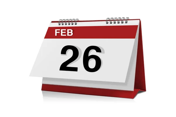 2 月桌面日历 — 图库照片