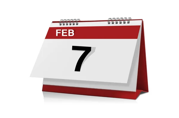 Настільний календар лютого — стокове фото