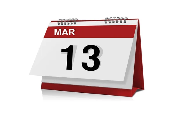 March  desktop calendar — Stock Photo, Image