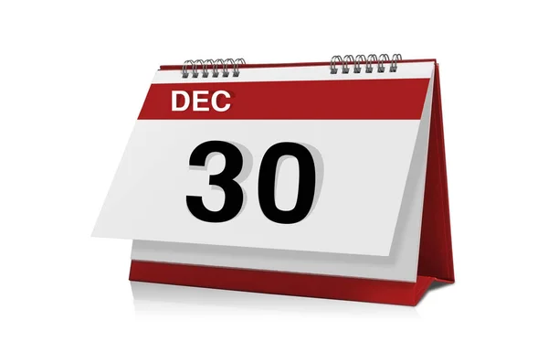 30 Δεκεμβρίου επιτραπέζιο ημερολόγιο — Φωτογραφία Αρχείου