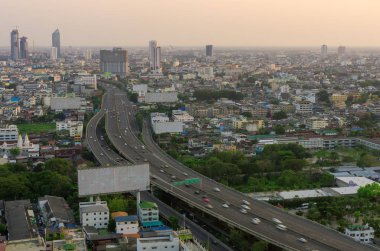 Bangkok ekspres yol ve otoyol Üstten Görünüm