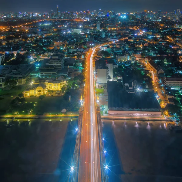 Veduta panoramica del Ponte Rama VIII — Foto Stock