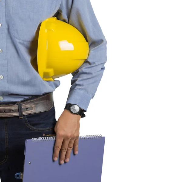 Ingénieur debout avec casque de sécurité — Photo