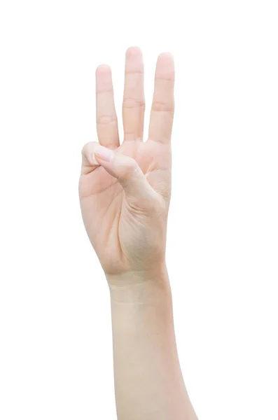 Жіночий рука підрахунку — стокове фото