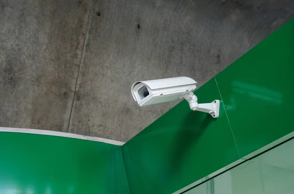 CCTV cameras recorded a white movement. — Stock Photo, Image