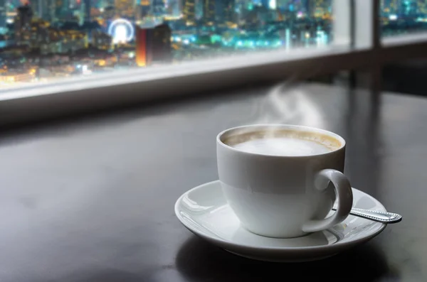 Taza de café blanco cálido —  Fotos de Stock