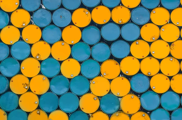 Stacks of old oil tanks — Stock Photo, Image