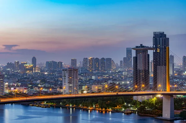 Bangkok Expressway et pont Rama IX — Photo