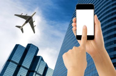 kadın elini tut akıllı telefon